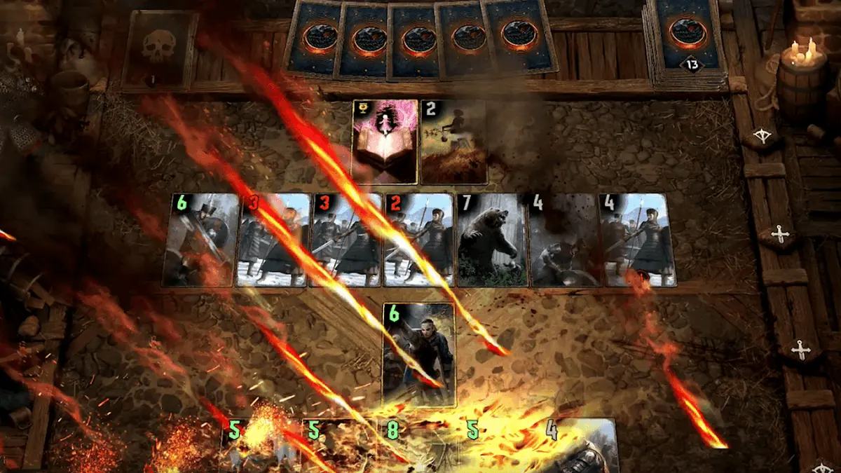 Stavba balíčku ve hře Gwent